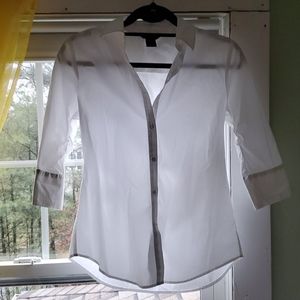 Women's button down white shirt